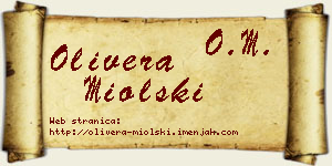 Olivera Miolski vizit kartica